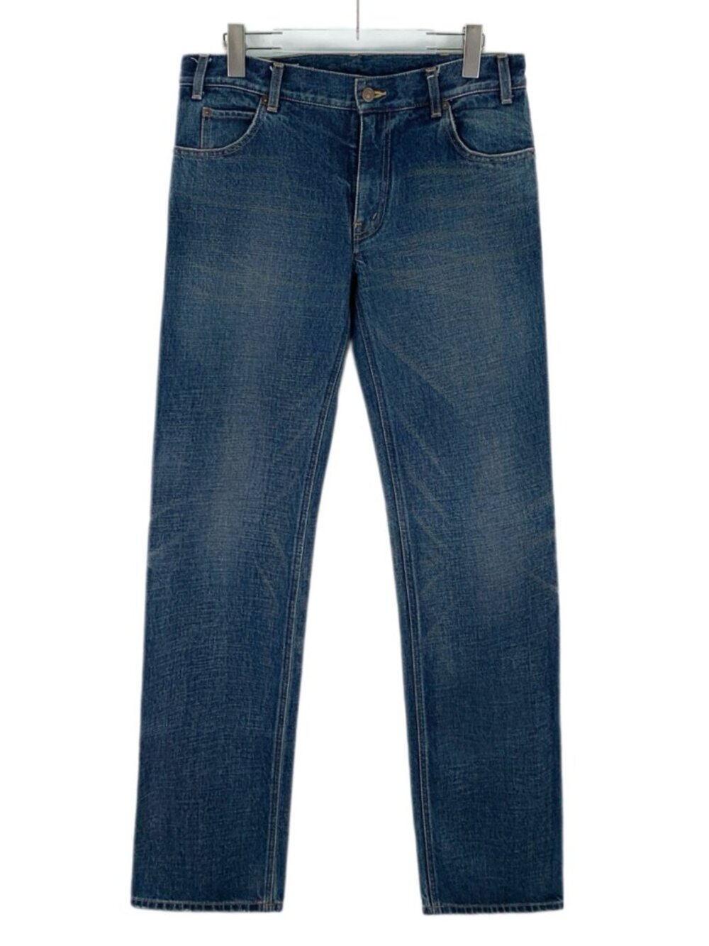 H32618 Celine dark blue washed cotton denim casual trousers size 29